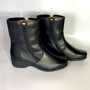 Martino Ankle Boots Black Double Zipper